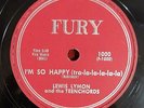 LEWIS LYMON & TEENCHORDS - 78 - I'm So Happy (Tra-La-La) / Lydia - Fury - VG+