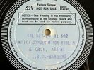 Bartok: Violin Concerto - Max Rostal **2x Single Sided Decca Test Pressings**