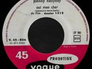 introuvable JOHNNY HALLYDAY label PROMOTION 45 tour juke box VOGUE 45 806  FILM