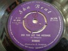SKA / SKINHEAD REGGAE 45  BONNIE  DID YOU GET THE MESSAGE SKA BEAT RECORDS 1967