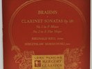 Brahms Clarinet Sonatas Reginald Kell / Horszowski Piano Mercury MG 10016