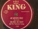 King 1263 Reno & Smiley MY MOTHER's BIBLE  E+ 78 rpm Bluegrass