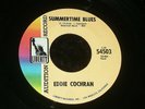 Eddie Cochran 45 LIBERTY 54503 Summertime Blues PROMO 1967 re-release M-