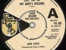 Gene Faith Call The FBI (My Baby's Missing) UK 7
