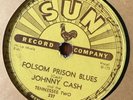 JOHNNY CASH 78 RPM: FOLSOM PRISON BLUES/ SO DOGGONE LONESOME - SUN 232 RECORD