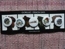 THE GORILLAZ (BLUR) Demon Days Set of 5 PROMO BUTTONS