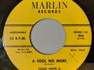 Eddie Hope & Manish Boys - Fool No More / Lost Child 45 Marlin R&B Blues VG+