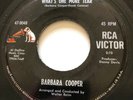 NORTHERN SOUL Barbara Cooper WHAT'S ONE MORE TEAR RCA 45 rare NM