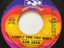 NORTHERN SOUL Sam Dees LONELY FOR YOU BABY SSS International 45 very rare NM