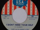 GARY & KNIGHT LITES: I Don’t Need Your Help USA Garage Rock Soul VG++ 45 HEAR