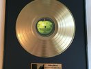 The Beatles - Abbey Road Gold vinyl record + metal plaques in frame