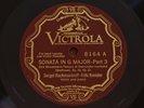 Beethoven Violin Sonata #3 - KREISLER/RACHMANINOFF 2 x 78 E+ Victrola 8163/8164