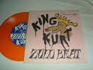 KING KURT - ZULU BEAT HAND PAINTED SLEEVE ORANGE VINYL PSYCHOBILLY PUNK VG+/NM