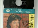 Annette Funicello O Dio Mio / It Took Dreams Vista Autographed Picture Sleeve