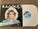 Olivia Newton-John Livin’ In Desperate Times 12” With Twist Of Fate Stamp PROMO