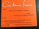 COCTEAU TWINS UNPLAYED PROMO ONLY 2 SIDED I Wear Your Ring  CAPITOL  SPRO 79564