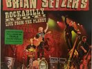 OOP BRIAN SETZER  STRAY CATS ROCKABILLY RIOT  LIVE FROM THE PLANET 3 LP GREEN NM