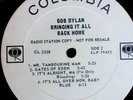 Bob Dylan,Bringing It All BacK,promo,Demo,White Label Lp Ex+, Nm- Plays Ex+ Rare