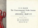 33CX 1288 B/G UK - JOHANNA MARTZY - BACH UNACCOMPANIED VIOLIN SONATAS 5&6 VG(+)
