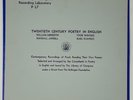 RARE Set of 3 Twentieth Century Poetry in English vinyl, Library of Congress