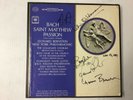 BACH SAINT MATTHEW PASSION AUTOGRAPHED by LEONARD BERNSTEIN + 4 OTHERS  LH54