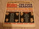 The Beatles vs The Four Seasons 2 LP Original Vee Jay records with Poster
