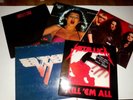 VINYLE 5 33T ORIGINAL HARD ROCK METALLICA VAN HALEN MOTLEY CRUE ACCEPT GODDESS