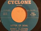 BOBBY CLANTON Letter of Soul 45 on Cyclone Texas fuzz mod lounge psych HEAR