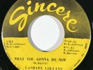 LASHAWN COLLINS What You Gonna Do Now Sincere Northern Soul Funk 45 HEAR