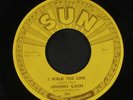 JOHNNY CASH: I Walk The Line / Get Rhythm 45 (nice copy ) Rockabilly