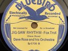 78 rpm Dave Rose-Jig Saw Rhythm 1934 buff Bluebird B-5708 in E+ Hot Louis Prima