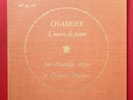 CHABRIER Piano Work MARCELLE MEYER - F. POULENC DISCOPHILES FRANCAIS DF 151-152