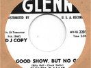 CHUCK DALLIS Good Show, But No Go/My Friend on Glenn rockabilly PROMO 45 HEAR