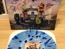 STEEL PANTHER HEAVY METAL RULES Blue Splatter Vinyl Lp Fully SIGNED With Proof