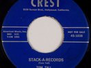 TOM TALL: Stack-A-Records US CREST Orig Rockabilly Promo Scarce 45 HEAR
