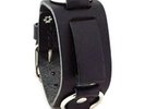 RB Nemsis Black leather cuff ring band