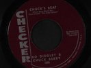 BO DIDDLEY & CHUCK BERRY: Bo's Beat / Chuck's Beat 45 (maroon lbl) Blues & R&B