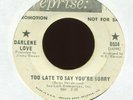 DARLENE LOVE Too Late to Say You're Sorry on Reprise Promo Northern Soul 45 Hear