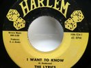 LYRICS 45 the Beating Of My Heart / I Want To Know HARLEM doowop MINT- c3598