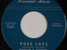DONNIE & RONNIE: Pure Love US Associated Artists Rockabilly Rare 45 NM- HEAR