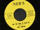 RUBY JOHNSON: Why You Want To Leave Me / I Can't Do It 45 Soul