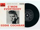 ROCK'N'ROLL-EDDIE COCHRAN-C'MON EVERYBODY-UK LIBERTY EP + PS (ORANGE)