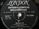 JOHNNY & THE HURRICANES- MOLLY-O/ YOU ARE MY SUNSHINE -78 RPM-SOUTH AFRICA- EXC
