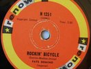 FATS DOMINO - ROCKIN' BICYCLE / WHAT A PARTY- 78 RPM - SOUTH AFRICA - EXC VINYL