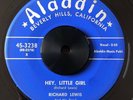 R&B Doo Wop 45 RICHARD LEWIS Hey Little Girl/Richard's Bounce ALADDIN VG+