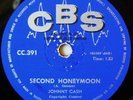 JOHNNY CASH - SECOND HONEYMOON / HONKY-TONK GIRL - 78 RPM - SOUTH AFRICA - EXC