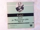 JANOS STARKER ' KODALY. SONATA FOR UNACCOPANIED CELLO OPUS.8' DG. RARE RECORDING