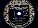 KING OLIVER CREOLE JAZZ BAND: Mandy Lee Blues BRUNSWICK 02201 UK 78 EE+
