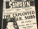Samhain/Misfits/Exploited/UK Subs/Dr. Know orig 80s SoCal hc punk flyer kbd vtg