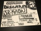Discharge/Dr. Know/Bl'ast @Jackie Robinson orig 80s SoCal hc punk flyer kbd vtg